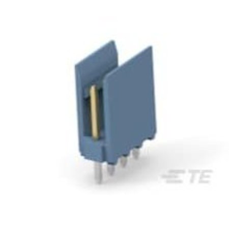 TE CONNECTIVITY Board Connector, 4 Contact(S), 1 Row(S), Male, Straight, Solder Terminal, Blue Insulator 281695-4